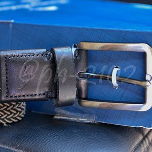 Tommy Bahama Men's Stretch Braided‎ Belt Black/Khaki